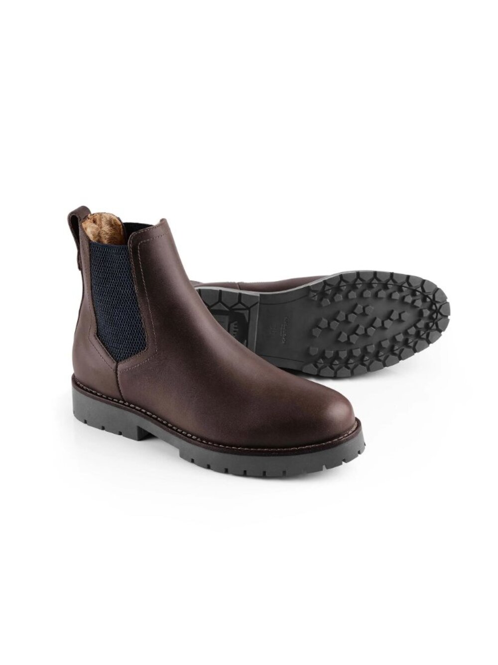 Fairfax & Favor Sheepskin Boudica Chelsea Boot Mahogany Leather 39 8 - Picture 3 of 11